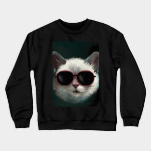 Cat with Sunglasses Crewneck Sweatshirt